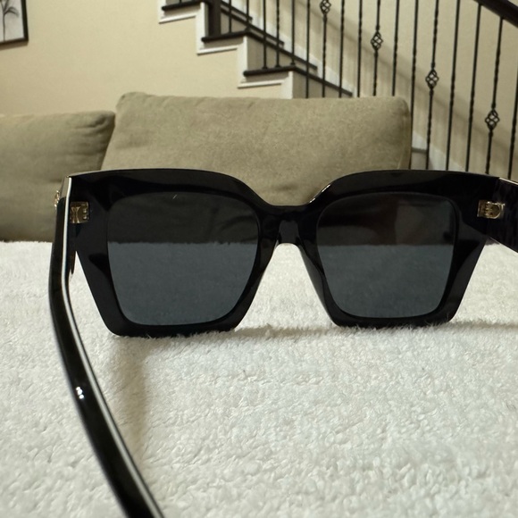 Jimmy Choo Black Cat-Eye Sunglasses